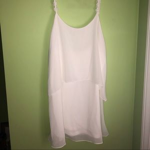 Cotton Candy NWOT White Mini Dress w/ Daisy Straps